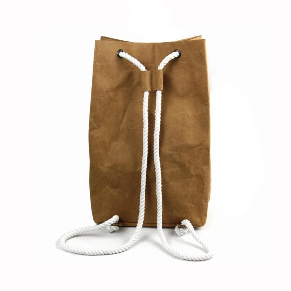 Washable Kraft Paper Drawstring Backpack