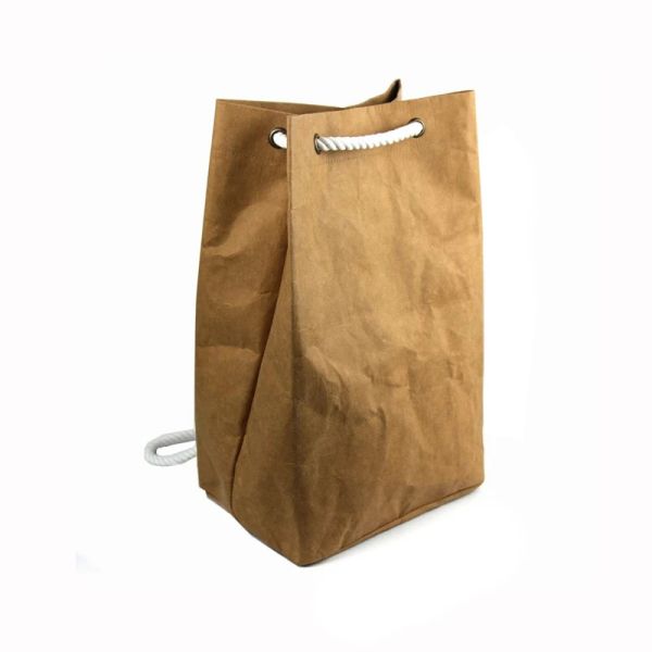 Washable Kraft Paper Drawstring Backpack