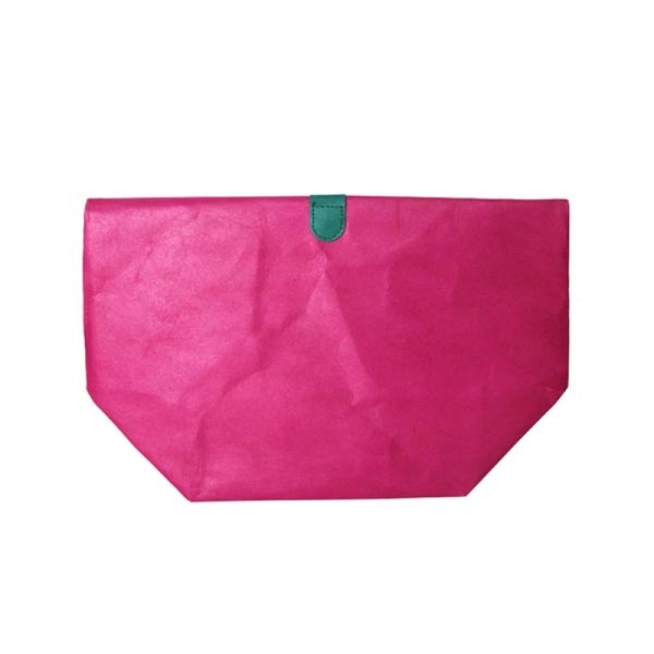 Washable Paper Makeup Bag with Button