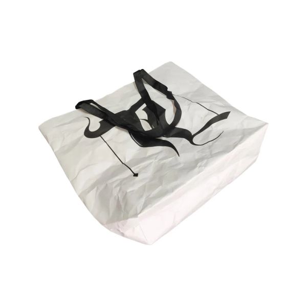 Washable white kraft paper shopping bag